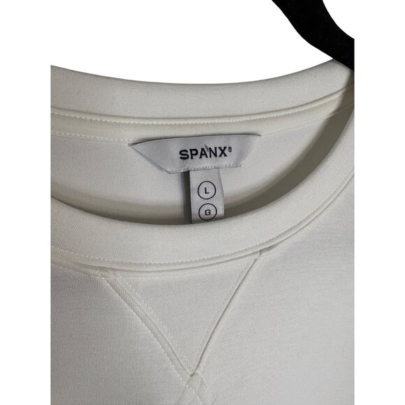 SPANX AirEssentials Crewneck Sweatshirt Powder-sz Large - Picture 6 of 12